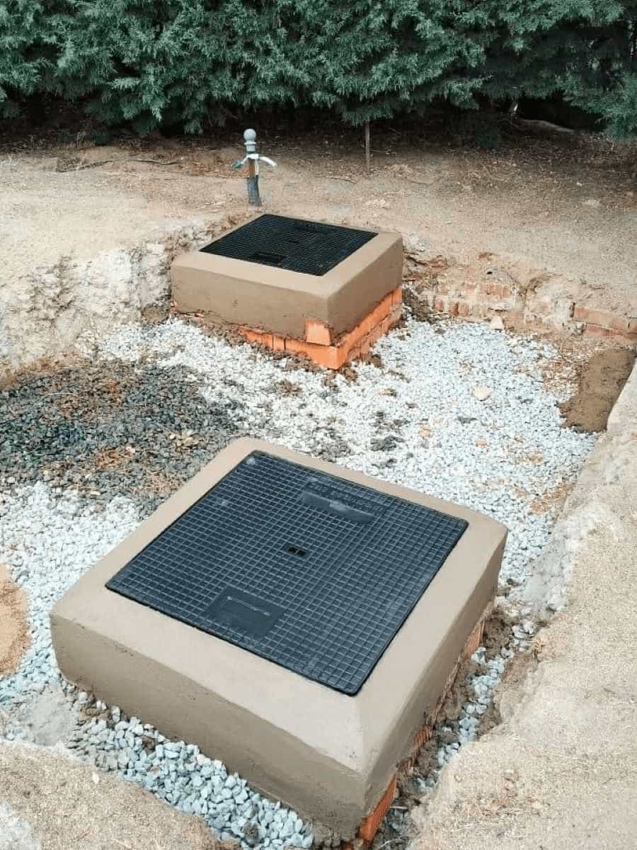 Arqueta terminada
